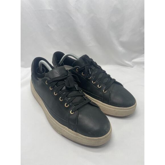 Kizik Vegas Shoes Mens Size 11.5 Black Leather Walking Comfort Casual Sneakers - Picture 3 of 11